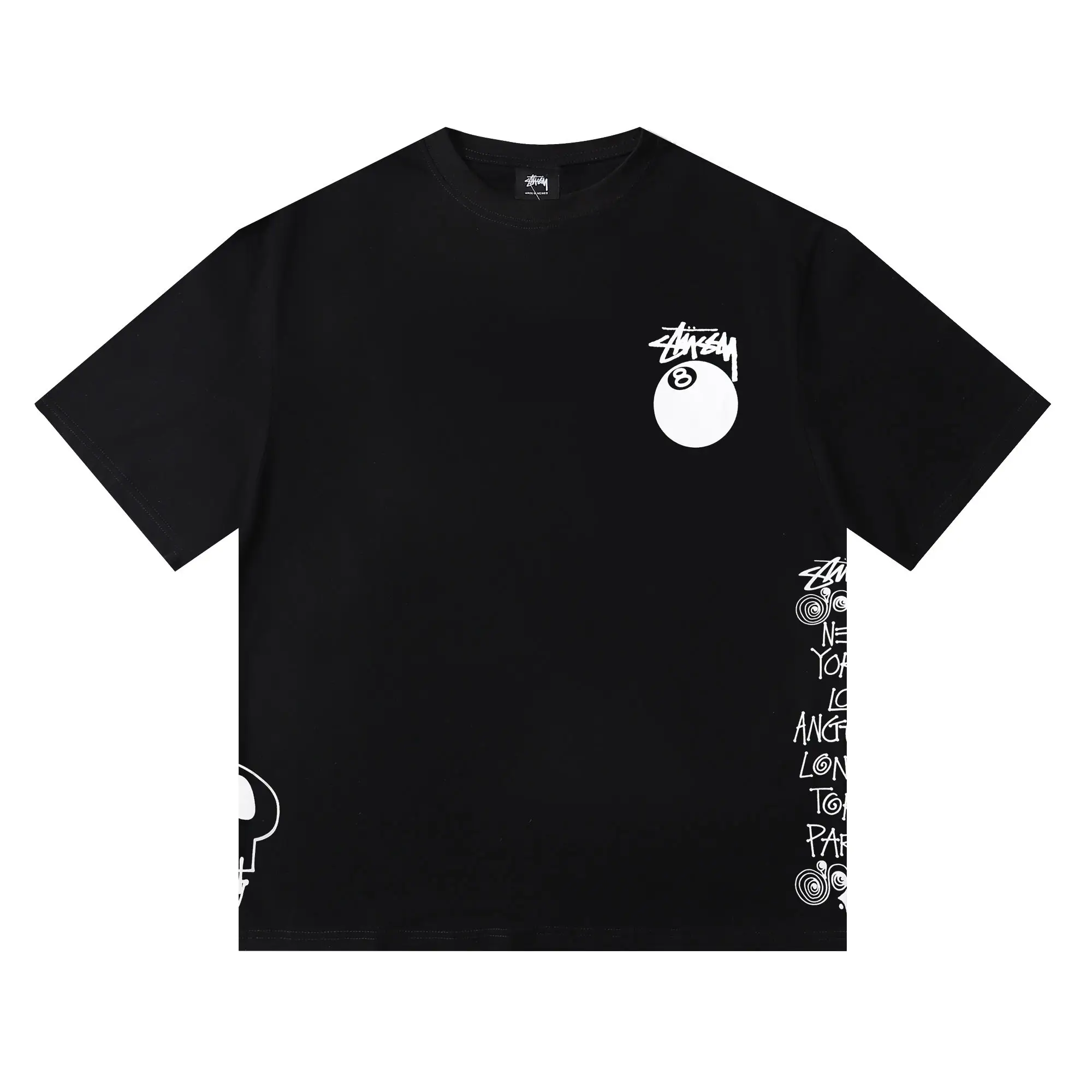 8-Ball Skull Print Cotton T-Shirt D5515725 — view 3
