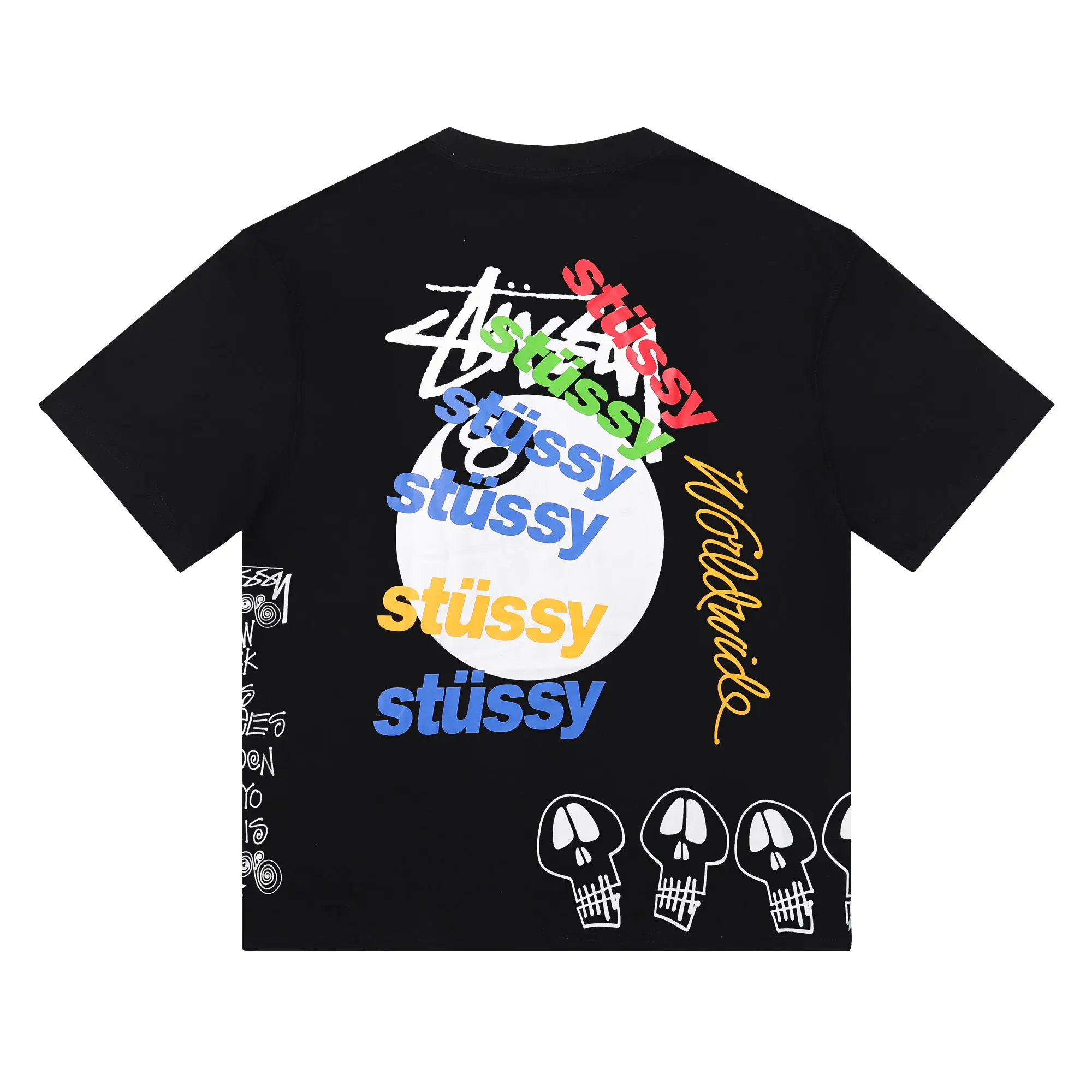 8-Ball Skull Print Cotton T-Shirt D5515725 — view 4