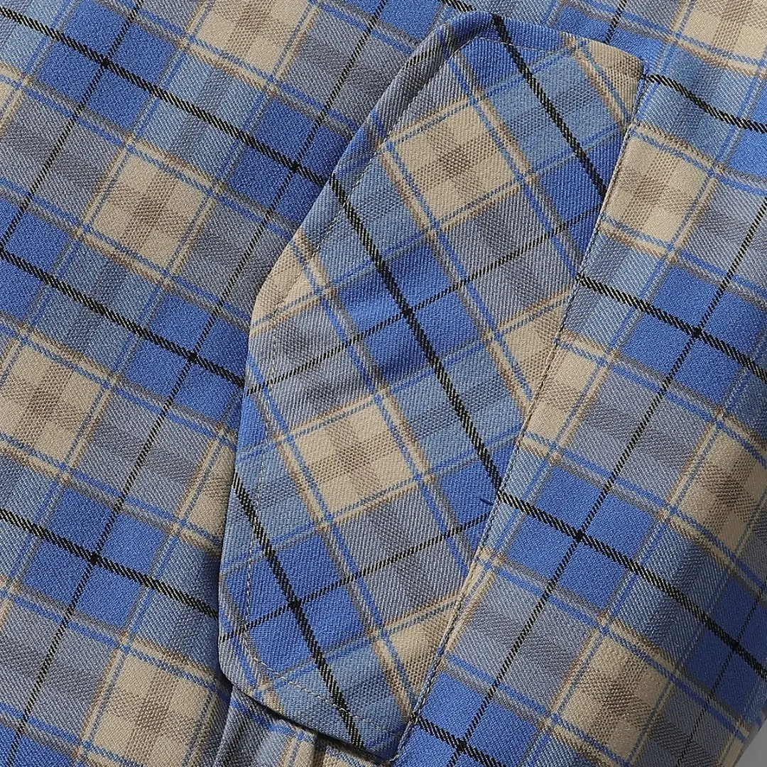 Padded Plaid Zip-Up Shirt Jacket D13515654 — view 7