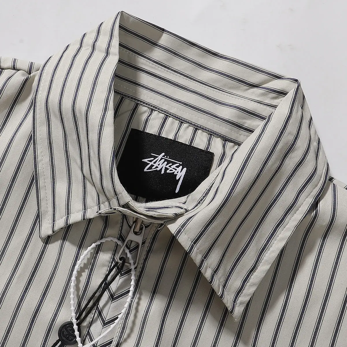 Striped Zip-Up Shirt Jacket D10515651 — view 3