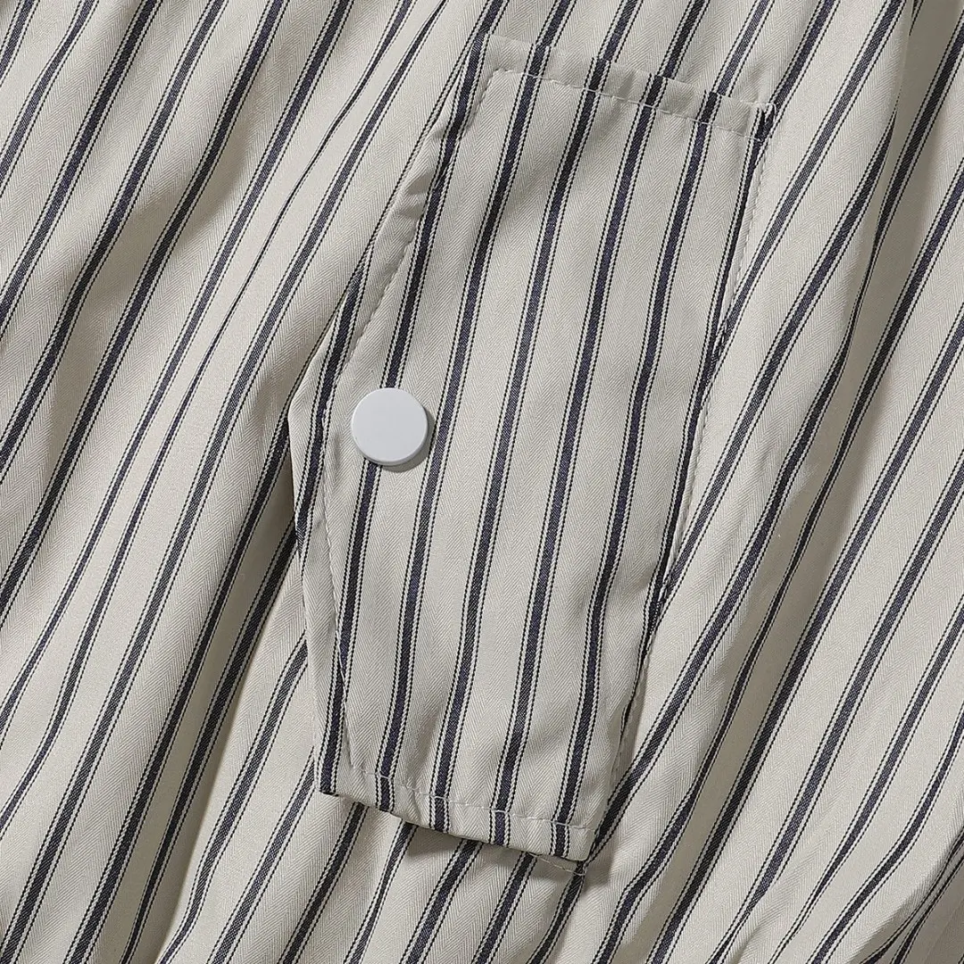 Striped Zip-Up Shirt Jacket D10515651 — view 7