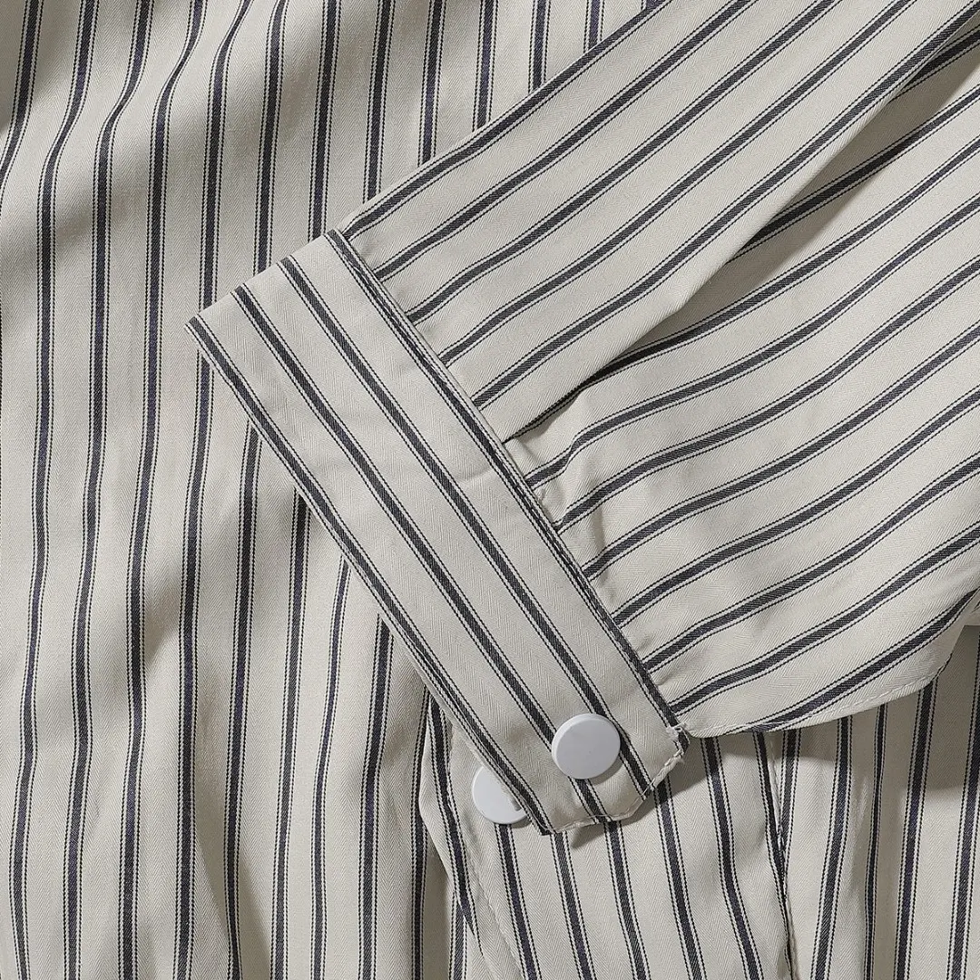 Striped Zip-Up Shirt Jacket D10515651 — view 8