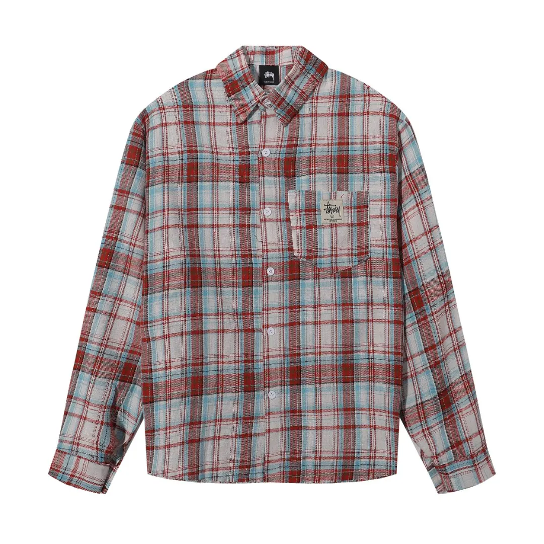 Plaid Fringed Flannel Shirt Jacket D6515653