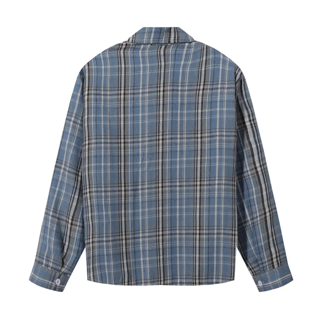 Plaid Fringed Flannel Shirt Jacket D6515653 — view 4