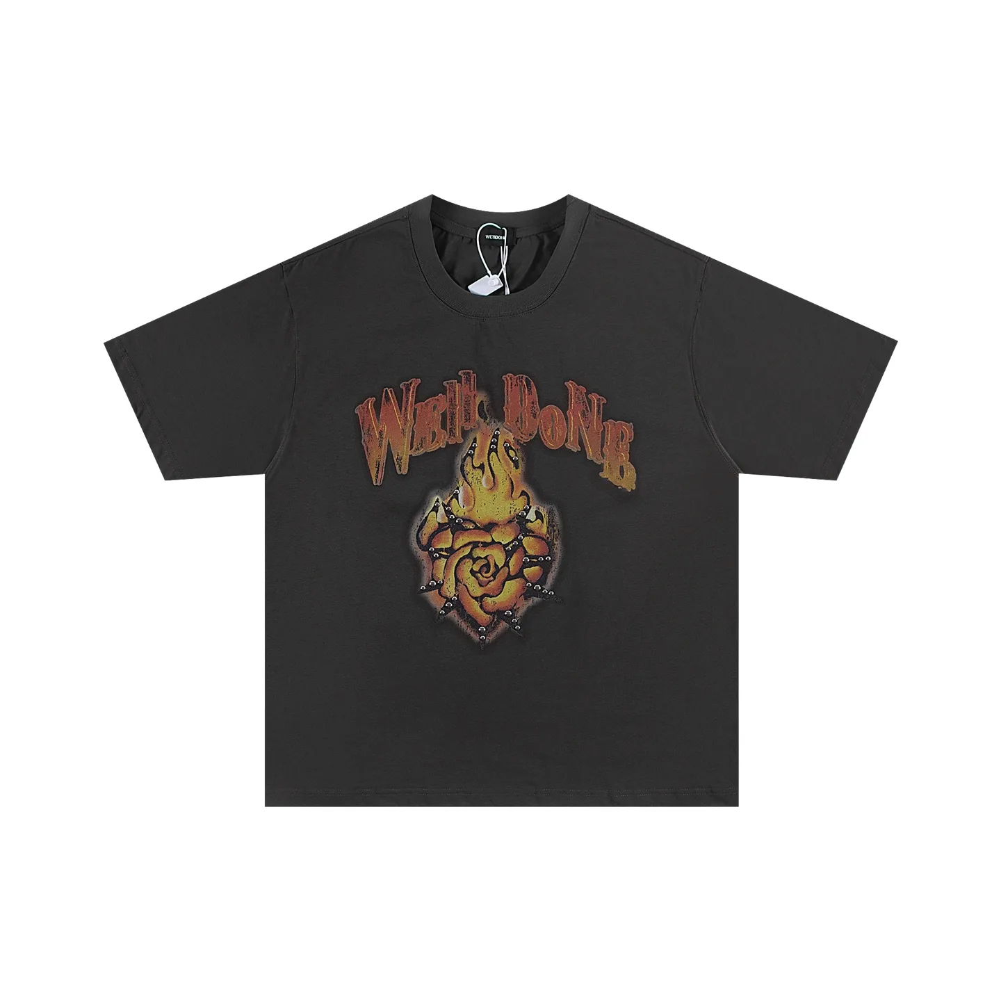 Flame Rose Graphic Oversized T-Shirt D10511392 — view 2