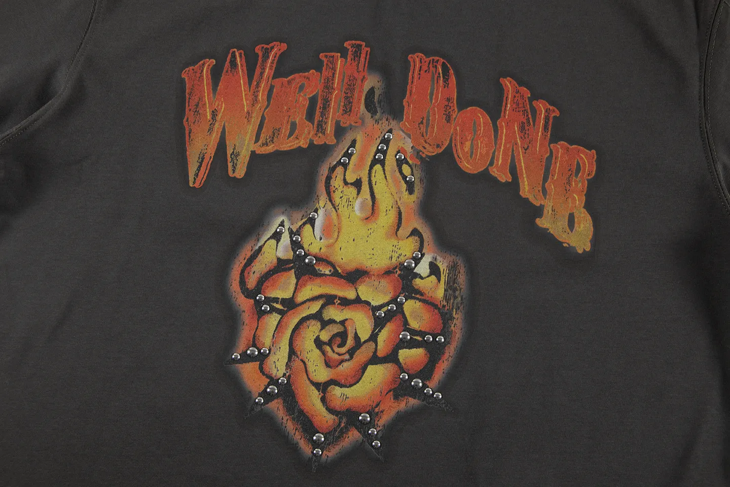 Flame Rose Graphic Oversized T-Shirt D10511392 — view 4
