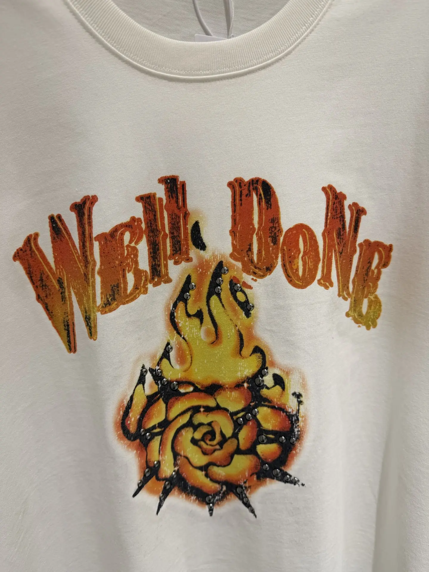 Flame Rose Graphic Oversized T-Shirt D10511391 — view 6